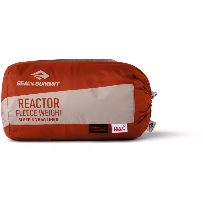 Sea to Summit Reactor Fleeceweight Liner Long forro saco, picante red