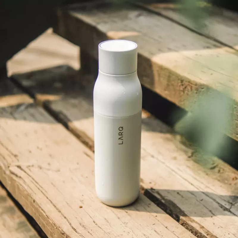 LARQ Bottle PureVis - botella autolimpiante, luz UV-C 500ml (granite white)