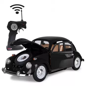 Jamara VW Beetle RC Diecast 1:18 negro 27 MHz – coche RC eléctrico teledirigido