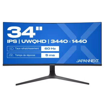 JAPANNEXT JN-IPS340UWQHD60C-C65W-HS-W curvo UWQHD