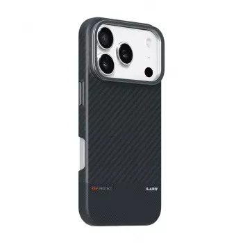 Laut Kev Protect - funda con soporte para iPhone 17 Pro compatible con MagSafe (negro)