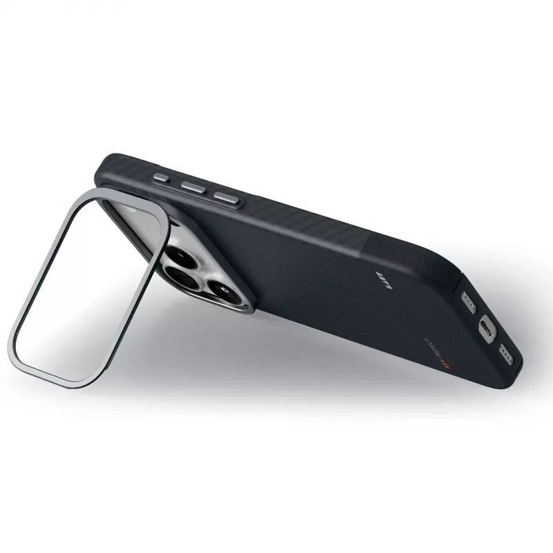 Laut Kev Protect - funda con soporte para iPhone 17 Pro compatible con MagSafe (negro)