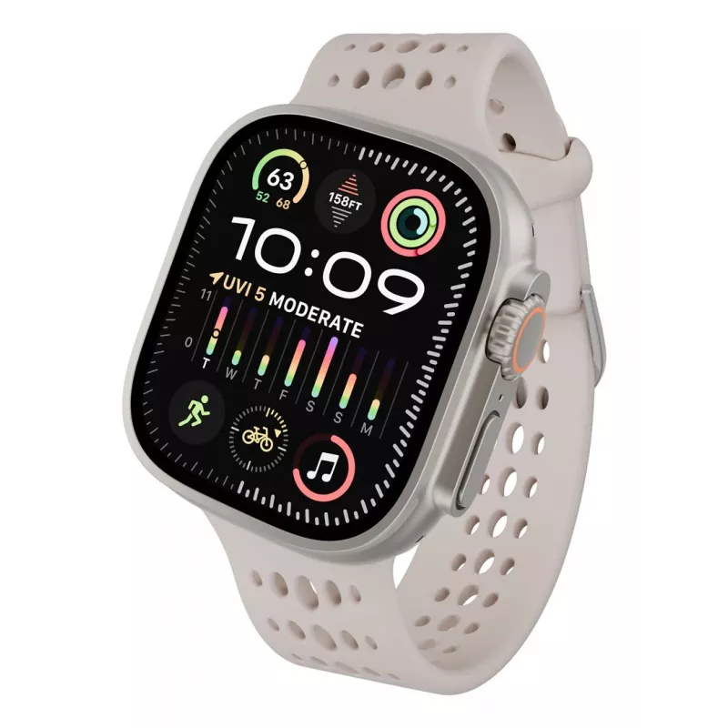 Decoded Silicone Ares O Band – correa de silicona para Apple Watch 44/46/49 mm (ton)