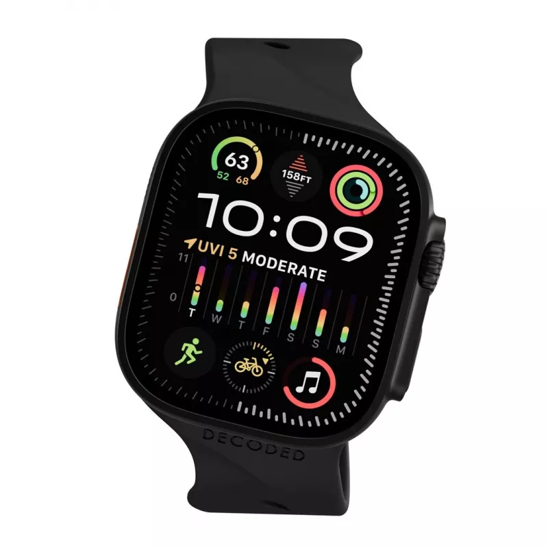 Decoded Silicone Ares Splice Band - correa de silicona para Apple Watch 40/42 mm (negro)