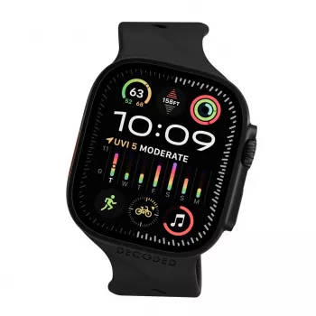 Decoded Silicone Ares Splice Band - correa de silicona para Apple Watch 44/46/49 mm (negro)