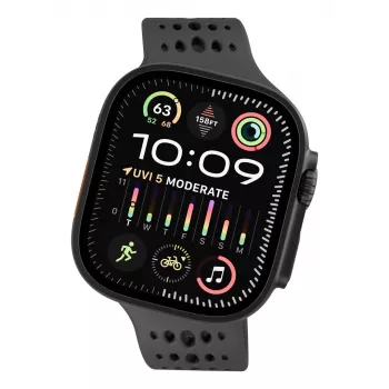 Decoded Silicone Ares O Band - correa de silicona para Apple Watch 44/46/49 mm (negro)