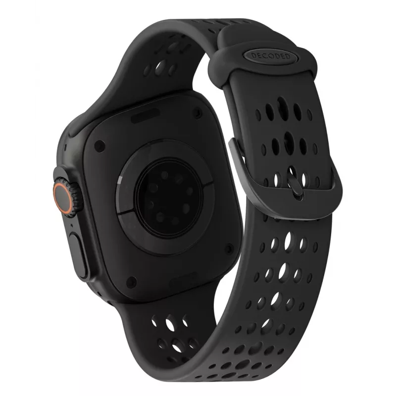 Decoded Silicone Ares O Band - correa de silicona para Apple Watch 44/46/49 mm (negro)