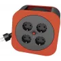 REV Cable box S - Alargador enrollable - Corriente alterna 230 V - 3000 W - Tomas de salida: 4 (4 x tensión) - 10,0 m - Rojo (0010012600)
