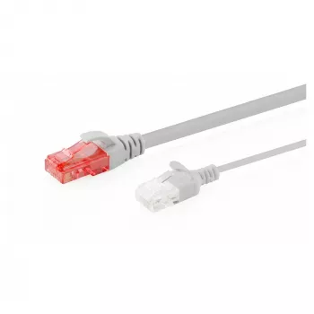 Cable de parcheo CAT 6 U-UTP slim, 0,3 m, Gris