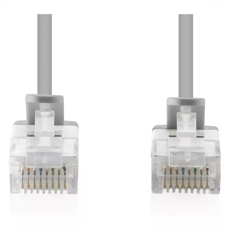 Cable de parcheo CAT 6 U-UTP slim, 0,3 m, Gris