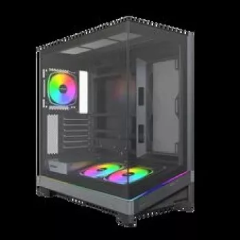 Montech Sky 3 Caja de PC, torre Midi, ATX, ARGB, cristal templado – negro