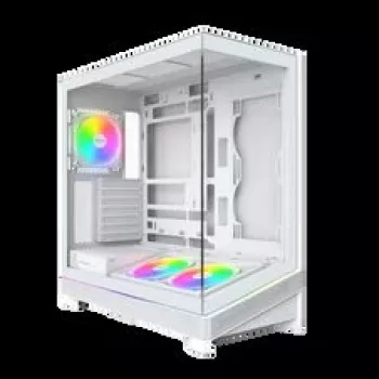 Montech Sky 3 Caja de PC, torre Midi, ATX, ARGB, cristal templado – blanco