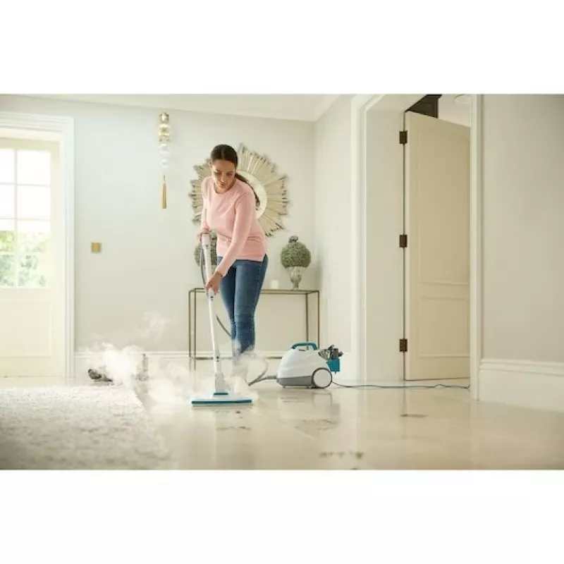 Black & Decker BHSMP2314-QS Limpiador a vapor Limpiador a vapor de cilindro 1,2 L 2300 W Azul, Blanco