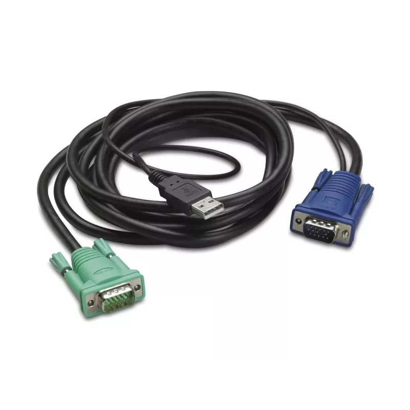 APC Cable KVM (teclado/vídeo/ratón) – USB, HD-15 (VGA)
