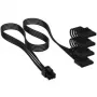Corsair Cable Type 4, conector de alimentación SATA, 405 mm, 520 mm, 635 mm, 750 mm, con funda individual – negro