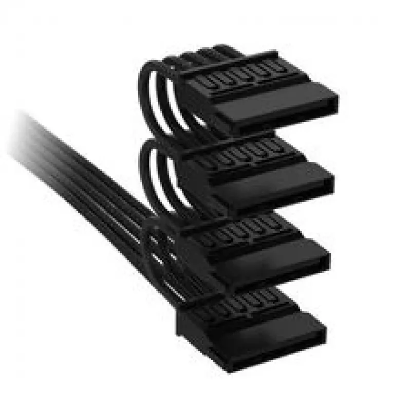 Corsair Cable Type 4, conector de alimentación SATA, 405 mm, 520 mm, 635 mm, 750 mm, con funda individual – negro