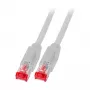 EFB Cable de parcheo RJ45 Cat.6A S/FTP LSZH Draka UC900 TM21 gris 0,2m