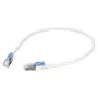 EFB Cable de parcheo RJ45 Cat.6A S/FTP LSZH BC AWG26 bloqueable blanco 0,5m