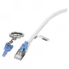EFB Cable de parcheo RJ45 Cat.6A S/FTP LSZH BC AWG26 bloqueable blanco 0,5m