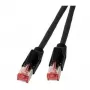 EFB Cable de parcheo RJ45 Cat.6A S/FTP LSZH Draka UC900 TM21 negro 0,25m