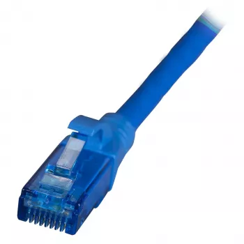 EFB Cable de parcheo RJ45 Cat.6A U/UTP LSZH Premium 500MHz azul 0,15m