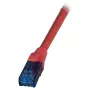 EFB Cable de red RJ45 Cat.6A U/UTP LSZH Premium 500MHz rojo 0,15m