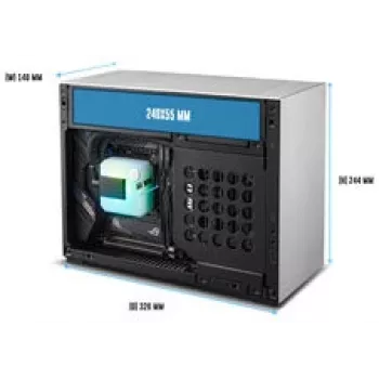 Caja PC Lian Li x DAN Cases A4-H2O, caja mini, Mini-ITX, PCIe 5.0 Riser - plata