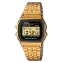 Casio A159WGEA-1DF reloj digital vintage unisex con correa de acero inoxidable, dorado/negro (A159WGEA-1DF)