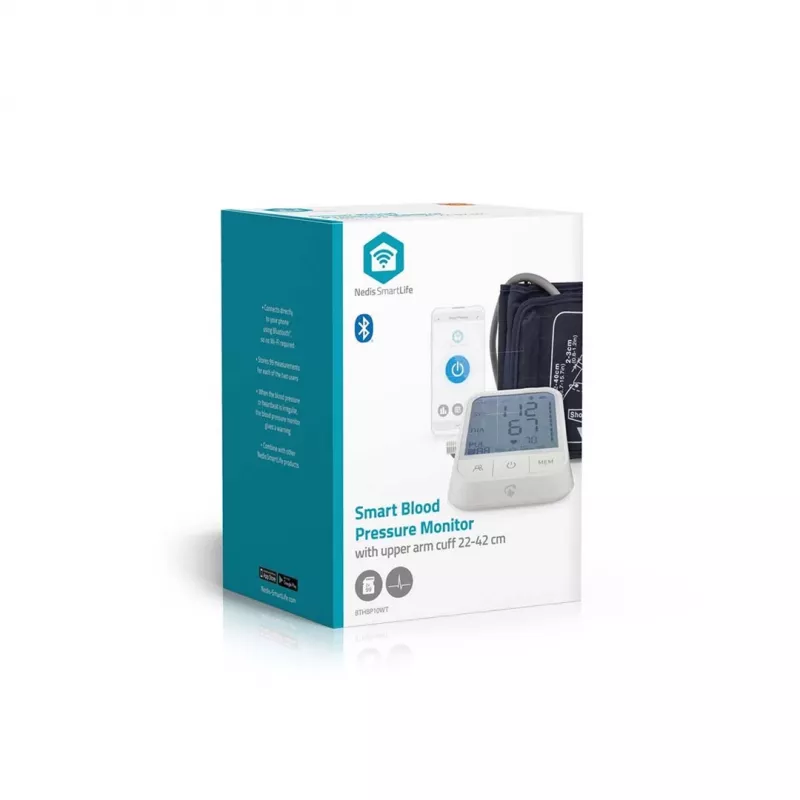 Tensiómetro Nedis SmartLife BTHBP10WT LCD 22-42 cm