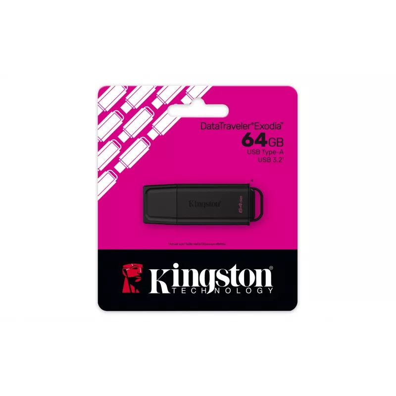 Kingston Technology DataTraveler 64GB USB 3.2 Gen 1 portátil Exodia Negro