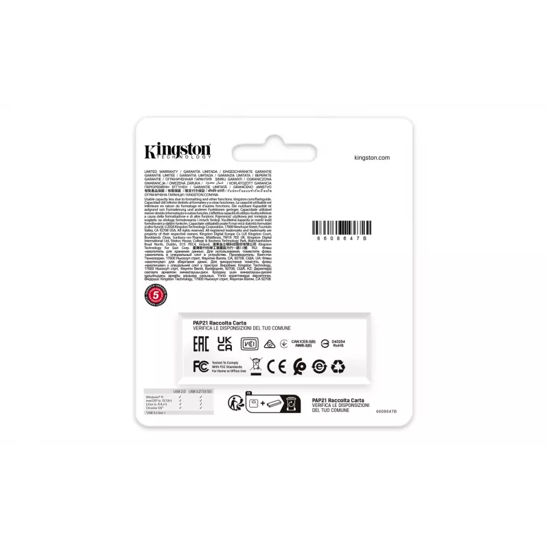 Kingston Technology DataTraveler 512GB USB 3.2 Gen 1 portátil Exodia Negro/Lila