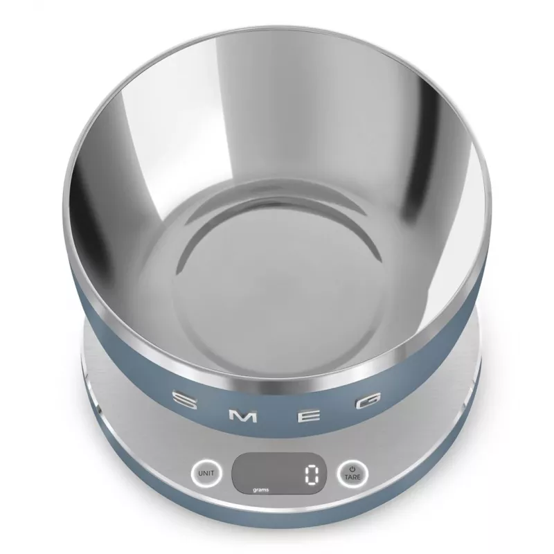 Báscula de cocina Smeg dig. KSC01SBMWW, máx. 5kg, Storm Blue