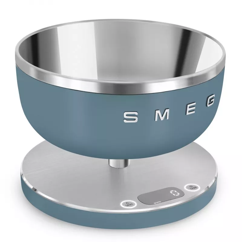 Báscula de cocina Smeg dig. KSC01SBMWW, máx. 5kg, Storm Blue