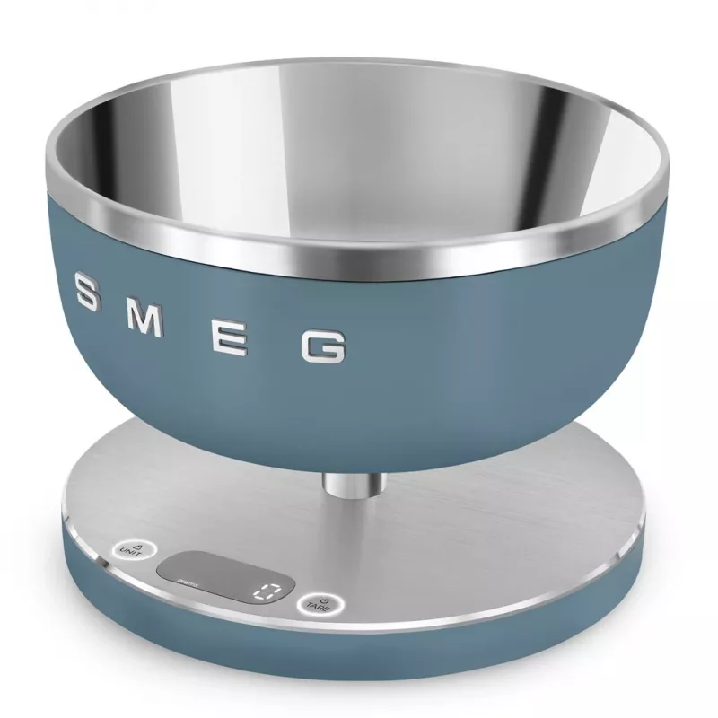 Báscula de cocina Smeg dig. KSC01SBMWW, máx. 5kg, Storm Blue