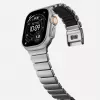 NOMAD Stratos Band - Correa de titanio para Apple Watch 49mm con FKM (titanio natural, FKM negro)
