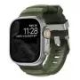 NOMAD Rocky Point Band - Correa para Apple Watch 46 mm/49 mm con FKM y titanio (forest, herrajes naturales)