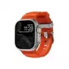 NOMAD Rocky Point Band - Correa para Apple Watch 46mm/49mm con FKM y titanio (Magma, herrajes naturales)