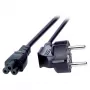 EFB Cable de alimentación conector schuko 90° - C5 180°, negro, 1,8 m, 3 x 0,75 mm