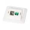 EFB Set de marco multifunción con adaptador de 1 y 2 puertos formato Keystone (HDMI, USB,
