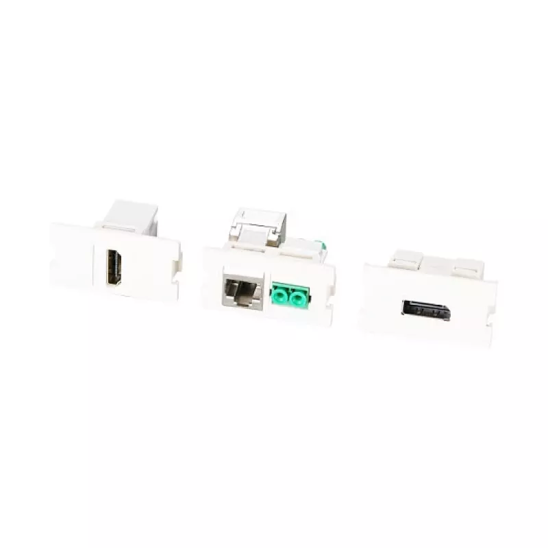 EFB Set de marco multifunción con adaptador de 1 y 2 puertos formato Keystone (HDMI, USB,