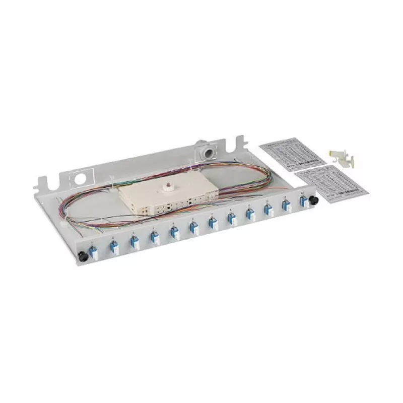 EFB Caja de empalme gr ampliable LC/APC OS2 12x pigtails separados y 6x acoplador dúplex
