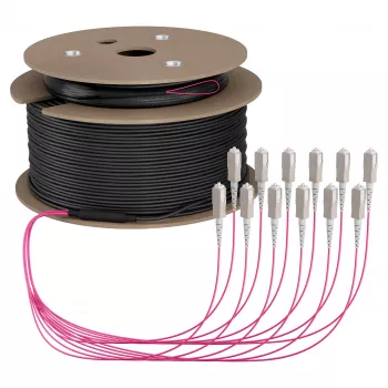 Cable trunk EFB U-DQ(ZN)BH OM4 12G (1x12) SC-SC 110m Dca LSZH
