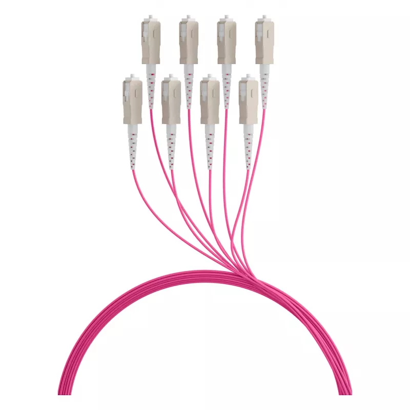 Cable trunk EFB U-DQ(ZN)BH OM4 8G (1x8) SC-SC 100m Dca LSZH