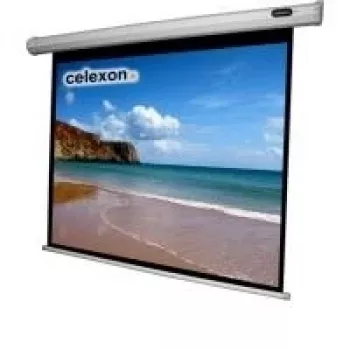 Celexon Economy pantalla eléctrica - Pantalla - Montaje en techo posible, apta para montaje en pared - motorizada - 250 cm (98