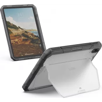 UAG Urban Armor Gear Funda Trooper | Apple iPad 11 (2025) / iPad 10,9 (2022) | ice (transparente)/ash (gris) | 124512114331 (124512114331)