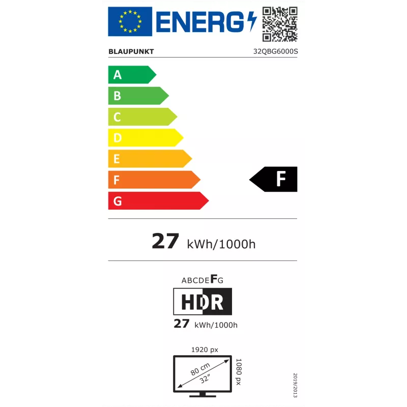 Blaupunkt TV QLED | 32QBG6000S | 32 pulgadas | Smart TV | Google TV | Negro