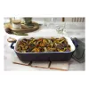 Molde rectangular de cerámica Staub, azul oscuro, 34x24x7,6