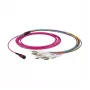 Latiguillo de fibra óptica MTP-F/LC 12 fibras OM5 LSZH verde lima, 7,5 m — EFB Elektronik