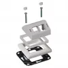 Marco adaptador EFB Elektronik ET-25092.8 para compatibilidad de diseño con Gira RAL9003 para ET-25092.x y FTTH-OUTLET-xx