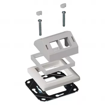 Marco adaptador EFB Elektronik ET-25092.8 para compatibilidad de diseño con Gira RAL9003 para ET-25092.x y FTTH-OUTLET-xx